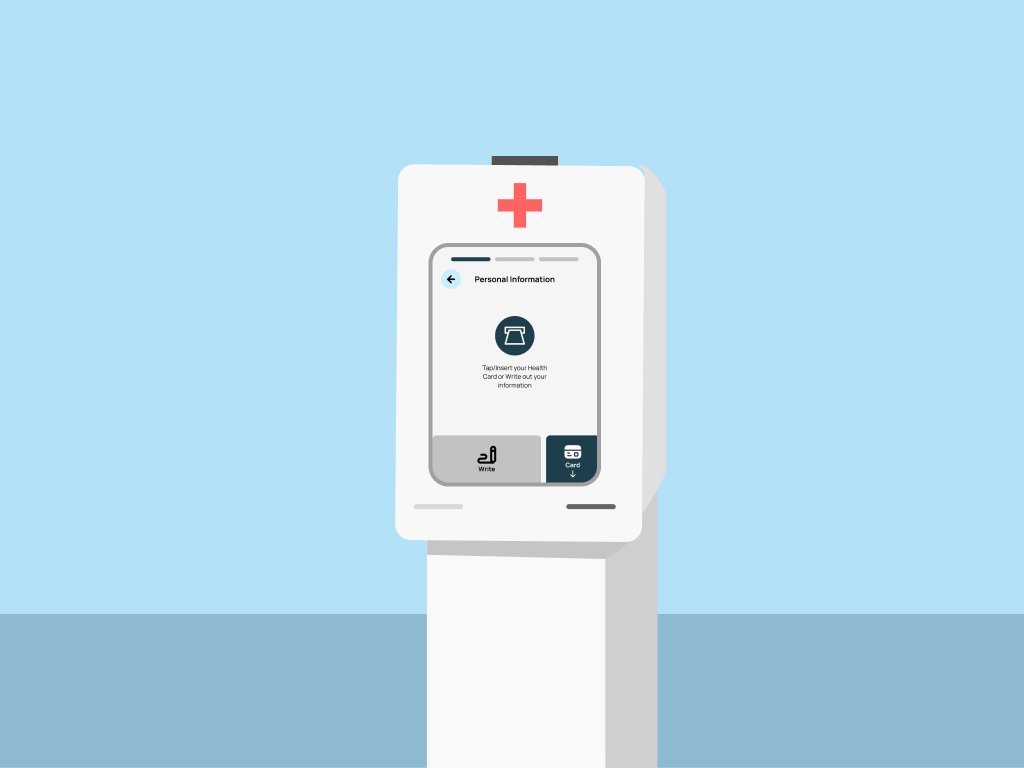 Pulse emergency triage kiosk showing symptom selection interface