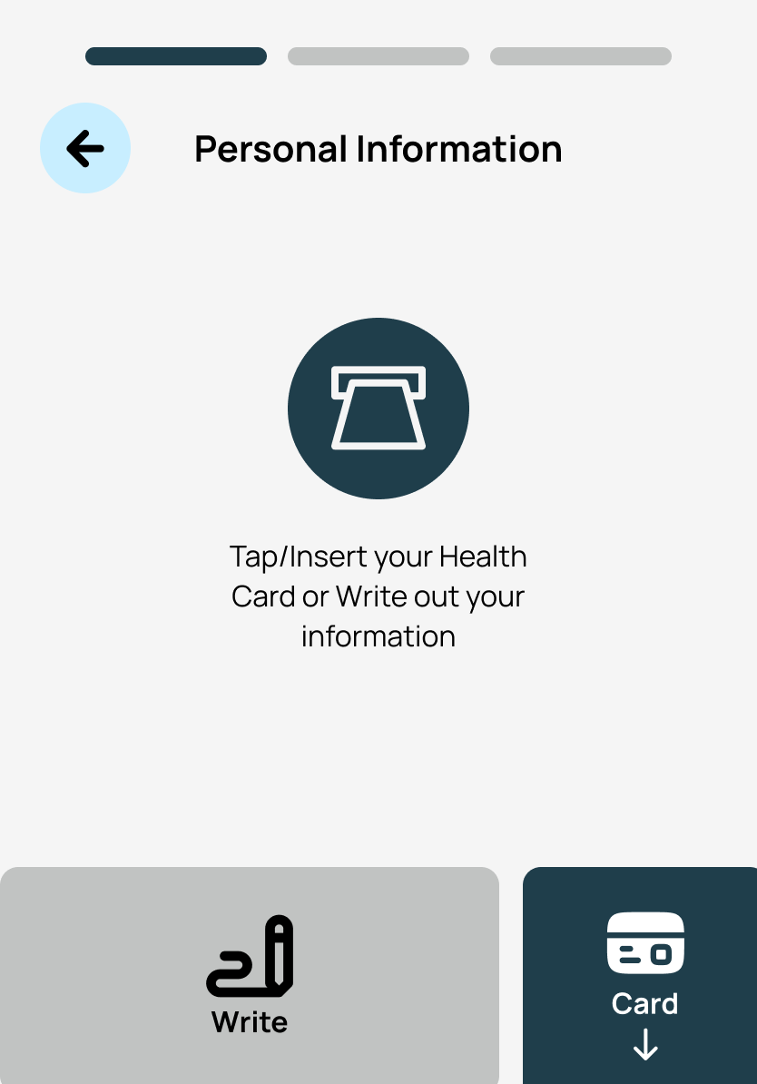 Language selection screen