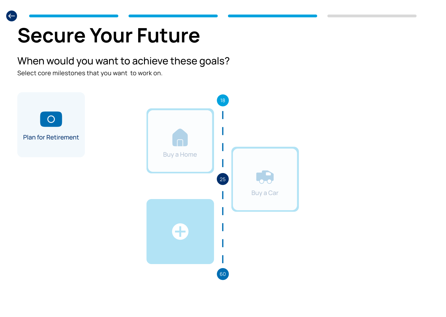 Timeline builder interface